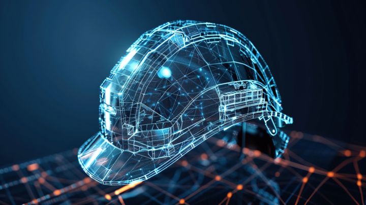 foto de casco de ingeniero eléctrico
