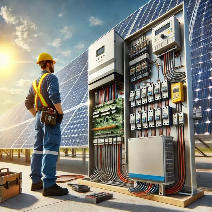 persona certificando una instalación eléctrica